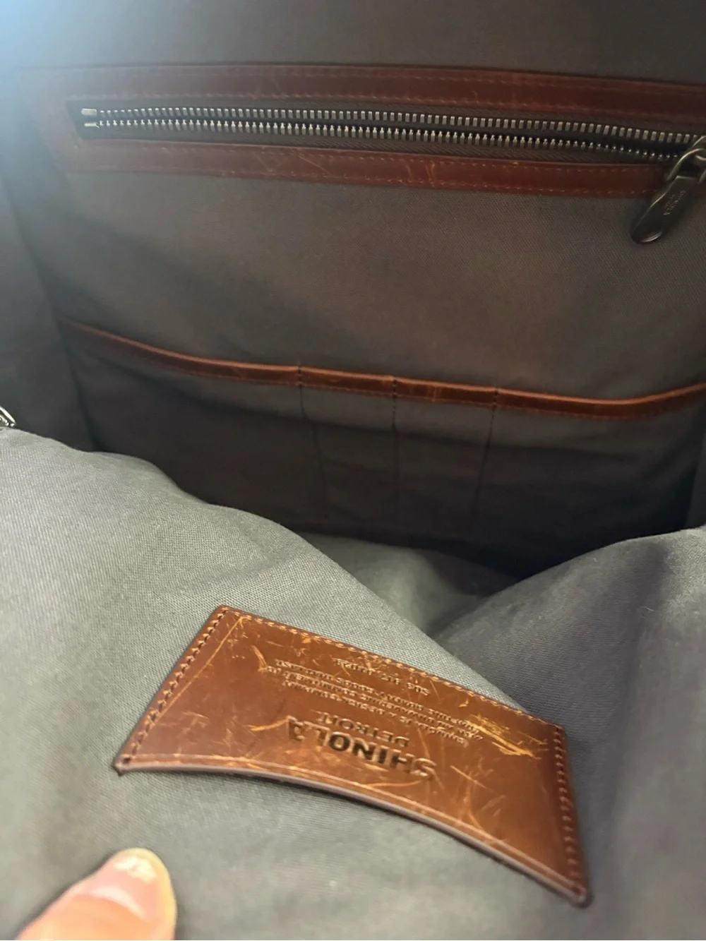 Shinola Brown Leather Backpack - Sleek Everyday Carry
